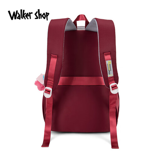 Walker Shop 品牌初中生书包新款大容量高中生学生双肩背包减负护脊双肩包 红配白
