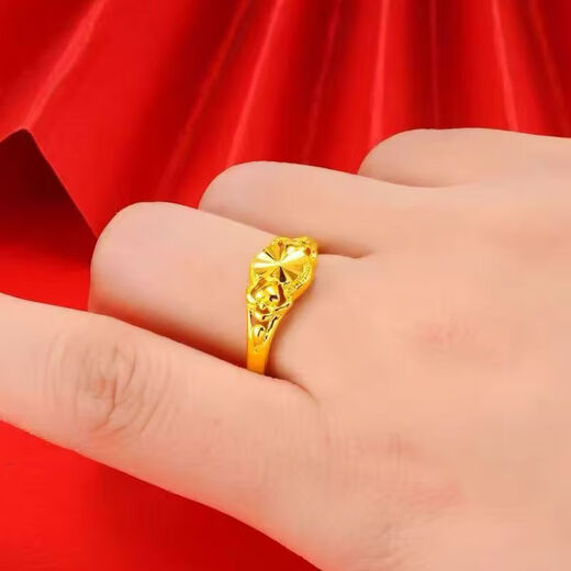 KZD old phoenix ring women's open fashion simple style women's ring versatile love jewelry Zhoujia love flower ring Zhoujia love flower ring 4.2135g