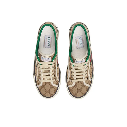 古驰（GUCCI）Tennis 1977 GG 圆头平跟运动经典时尚板鞋 情侣款节日送礼 棕色606110 HVK20 9766 （女款） 34