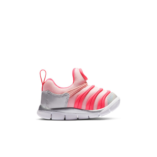 耐克（NIKE）官方毛毛虫男女童婴童易穿脱运动鞋秋季软底一脚蹬CI1188 686中柔粉/透明粉/白金色/金属银 23.5