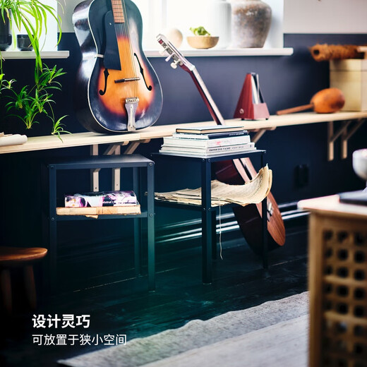 IKEA (IKEA) KNARREVIK storage bedside table home floor-standing shelf bedside storage rack black