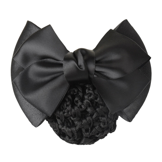 Jiaoxuefei professional headband hair net bag black nurse stewardess bank property hotel front desk hairpin bow hair cover