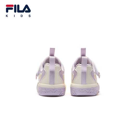 FILA children's sports shoes 2025 autumn new baby Velcro toddler shoes for boys and girls, light lavender purple/milk white-LG 26 inner length 16.0cm