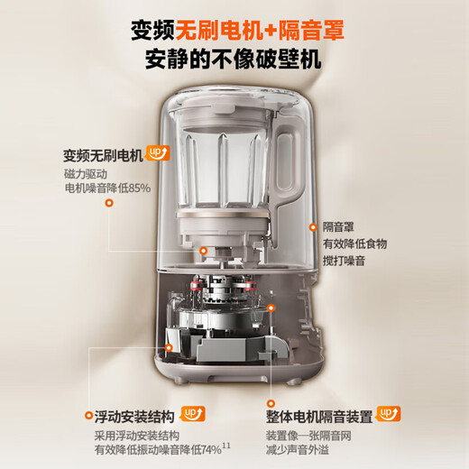 Joyoung Light Sound Cover Wall Breaker Machine Frequenzumwandlungsbürbchen-Motor-Multi-Noise-Reduktion Touch Farbbildschirm 1,5 l Haushaltssaft-Juicer Soja-Maschine Multifunktionsmischer B699 B699