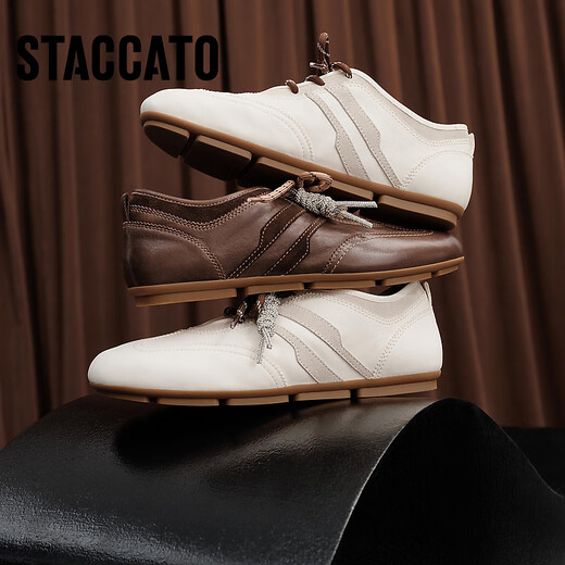 Sijiatu [Igual que Yang Mi] 2025 Autumn New Small Piano Key Retro Genre Training Shoes Zapatos Gump Zapatos EG701CM5 Café retro 38