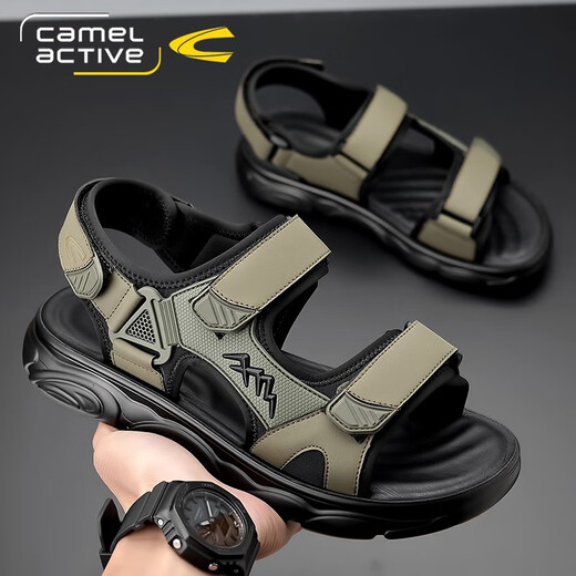Sandalias dinámicas alemanas Summer de verano Nuevos deportes al aire libre Zapatos de playa de suela suave Sandalias casuales no resistentes al desgaste Camel Dinámico sin deslizamiento 9230 Militar View 42