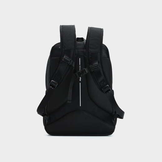 FILA（斐乐）女背包秋健身运动背包双肩包大容量书包AWA官方旗舰正品 深黑A13W331167ABK 32*13.5*4