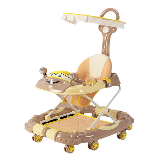 Enfant et enfant Baby Walker Multi-fonction anti-tournois et anti-o-o-o-salle Walker avec un modèle phare de fabricant de musique - kaki [pad de pied + boîte de musique + grand