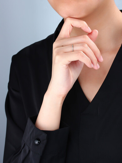 Kawamori wide diamond row 18K rose gold ring for women Au750 thick lines solid real gold inlaid with zirconium color gold women's size 10