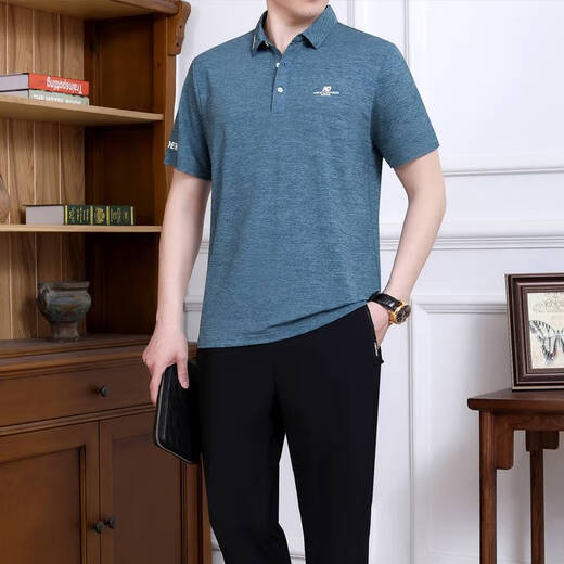 Jeep Spirit Jeep Kurzarm T-Shirt Herren 2025 NEU NEUER mittleren und älteren Sportswear-Set Herren Summer Casual Clothes Zweiteilige Set 753 Gray [Single T-Shirt] L [Vorgeschlagen 100-120 Jin [Jin entspricht etwa 0,5 kg]]]