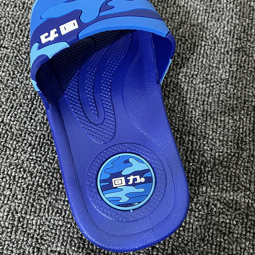 Huili Shanghai Children's Slippers Summer Boys and Girls 6-12 years old Anti-slip Soft Sole Medium Large Children Indoor Cute Slippers 3523 Dark Blue 36 Inner Length 23 cm