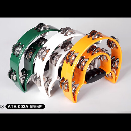 爱丽丝（ALICE）摇花铃双环铃鼓花鼓专业花铃手鼓打击乐器KTV酒吧助兴ATB002A ATB002A/GN (绿色)