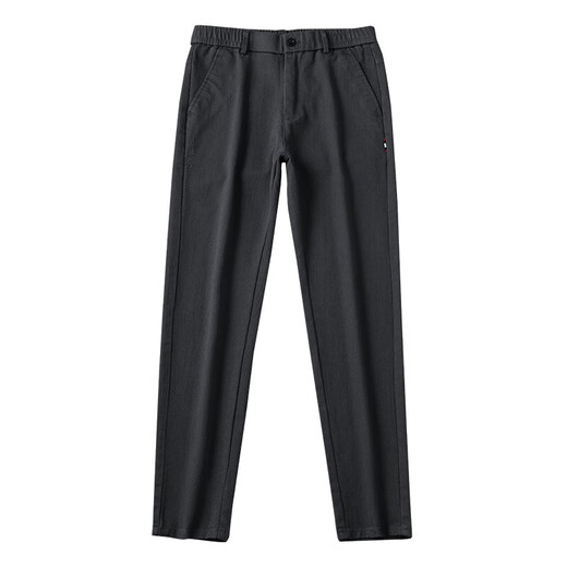 丨Lilang丨[Brand code break clearance] Men's spring new slim straight stretch casual pants men's pants men's pants summer black 688 no elastic (1 piece) 28 (waist circumference 2.1)