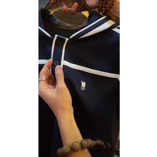 FR.YH.ZH Atelier XU653 short-sleeved 25-year mercerated suspended embroidery limited short-sleeved men and women hoodies Yacht Blue upgraded version XL 130-150