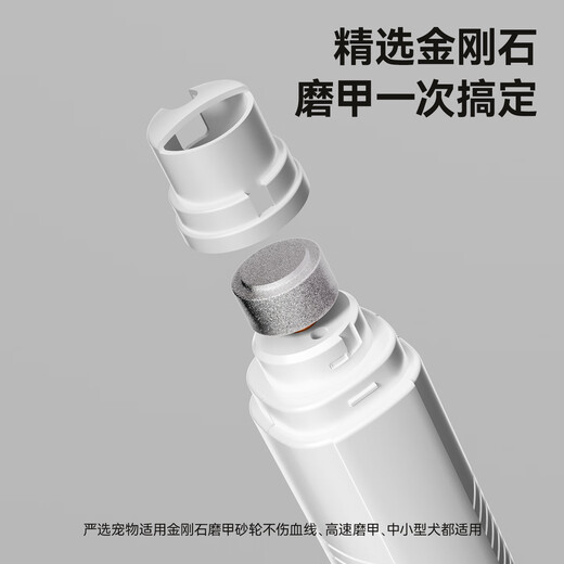 Qi Oh Pet Nail Grinder Electric Blood Line Dog Nail Grinder Artifact Cat Nail Trimmer Large and Small Dogs White Pet Nail Grinder