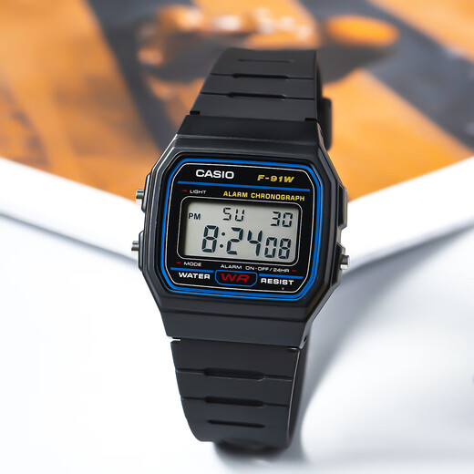CASIO watch men's retro small square sports waterproof student men's and women's f91w series watch F-91W-1D