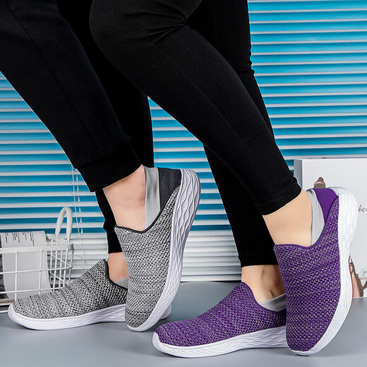 
Four Seasons Old Man Shoes Mesh Breathable Large Size Walking Shoes Two-Wear One-Pin-One Stepping Shoes Parents Shoes Heel Bun Toe Half Slippers XE-9901 Gray 42