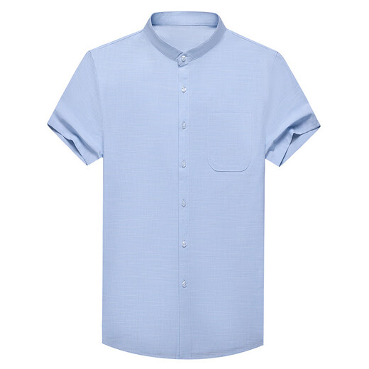 Nosskiss International Brand Men's Short-Sheeve Shirt Men's 2025 Summer Nouveau Summer avec un collier de support linéaire Collier Half-Sheeve Shirt Grey XL 175/115 Convient pour 140-155jin [Jin est égal à 0,5 kg]