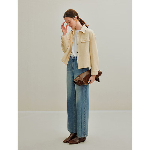Inman Französisch Pendeln kleiner Duft Kurzjacke 2025 Herbst Frauen neue lässige Slim Gold Button Top Aprikosengelb s