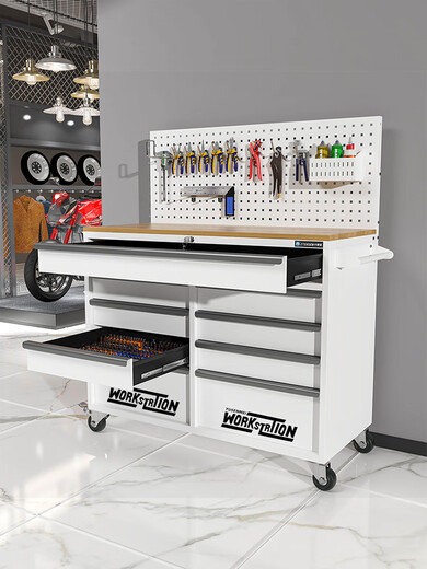 Jiujuhe Multifunctional Heavy Tool Cart Mobile Workshop Auto Repair Cabinet Trolley Iron Hardware Tool Cabinet Trolley 5-Plate Black (Domestic Sales Model) Official Standard