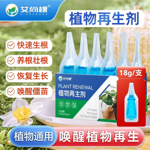 Plant Regeneration Agent Resurrection Liquid Flowers and Green Plants Potted Plants Universal Light Rod Yellowing Money Tree Succulent Growth Nutrient Solution 1 box with 6 bottles in total to rejuvenate + activate dead seedlings