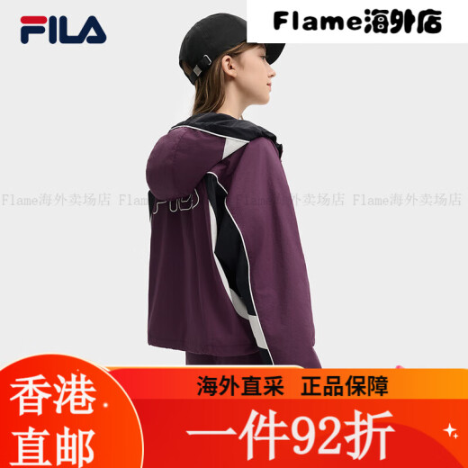 
FILA FILA official women's woven jacket 2025 spring new fashion casual loose color combination XS155/76A/XS all size