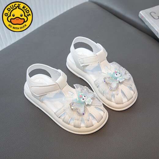 G.Duck Kids Little Yellow Duck Girls Sandalen Süße Bogen Kulomi 2025 Sommer Kindergarten Nicht rutschfeste Mode vielseitige Sandalen 9902 Sandalen Pink 25 Größe 16 cm