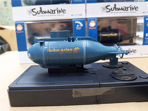 Mini Sechs-Kanal Fernbedienungs-U-Boot für Kinder Wasserspielzeugboot Modell nukleare U-Boot-U-Boot-Fischtank Wasserspiel Speedboat Boy Vier-Wege-Fernbedienung Speedboat-Orange 588 Offizieller Standard + USB-Ladekabel