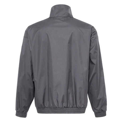
ADIDAS Adidas Jacket Men and Women Three Stripe Sportswear Retro Loose Windproof Cardigan Three-Leaf Crock Stand-Link Jacket JI7533 Dark Gray M