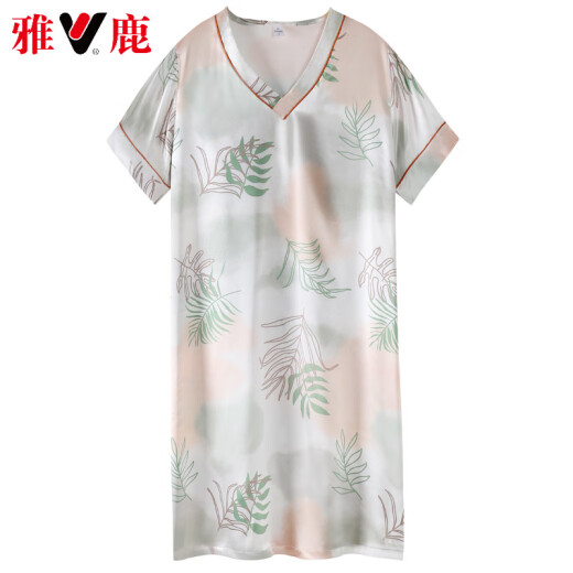 Yalu Little Red Libro Red Libro de seda Ice Seda para mujeres Summer Pajamas Summer Seda de manga corta Casa sexy Off-White 9926 M 160