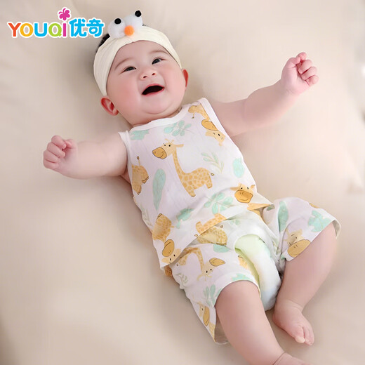 
Youqi children's vest shorts summer thin baby boy two-piece set A-type sleeveless boy sleeveless vest open-stage shorts