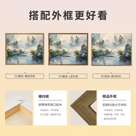 Yonghuan Chinois Paysage d'huile numérique Peinture peinture peinte à la main Coloriage Sentiment Acrylique Huile Coloriage Ferm