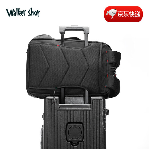 Walker Shop品牌新款双肩包男款商务通勤出差超大容量旅行包轻便男士背包 灰色 19寸