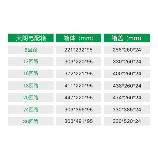 Schneider strong electric box Tianlang concealed 12/16/20/24/36 circuit open distribution box wiring box single row 20 circuits