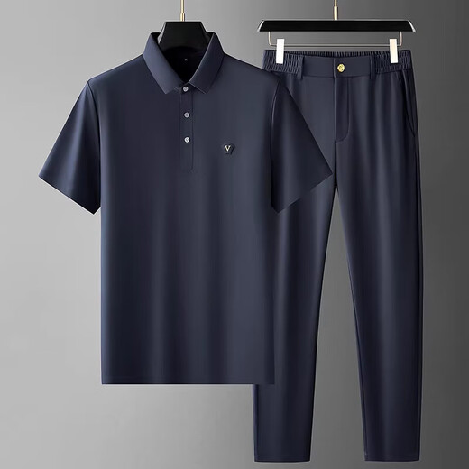 AEMAPE High-End-Marken-Business-Casual-Sportanzug für Herren 2025 Sommer neuer High-End-bügelfreier modischer Eisseidenanzug 3523 blau (kleiner Standard) M geeignet für 95-120 Jin Jin entspricht 0,5 kg
