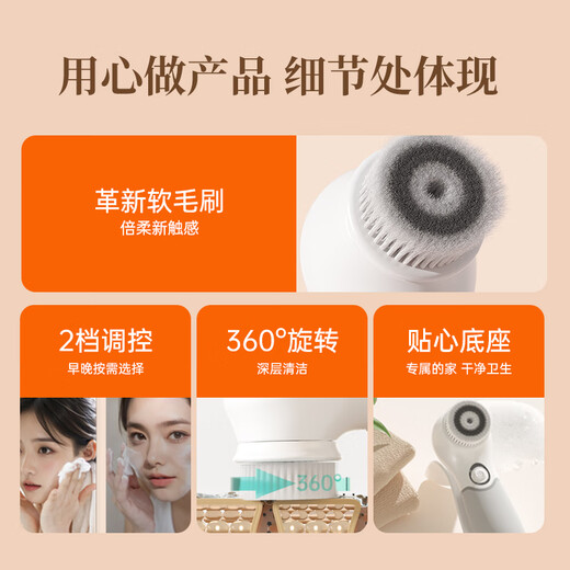 TOUCHBeauty Elektrischer Gesichtsreiniger, rotierender Gesichtswascher, Porenreiniger, Ölkontrolle, Gleichgewicht, Tiefenreinigung, Gesichtswaschwerkzeug, Geburtstagsgeschenk für Jungen und Mädchen, Grün 2.0, verbesserte Tiefenreinigung