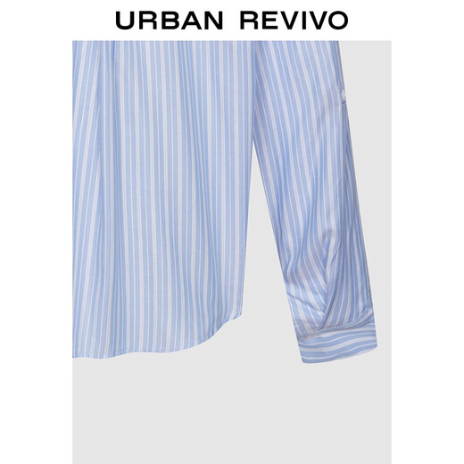 UR2026 Spring New Women's Temperament Contrast Color Striped Twist Blouse Shirt UWM250144 Blue Stripes S (XS-S)