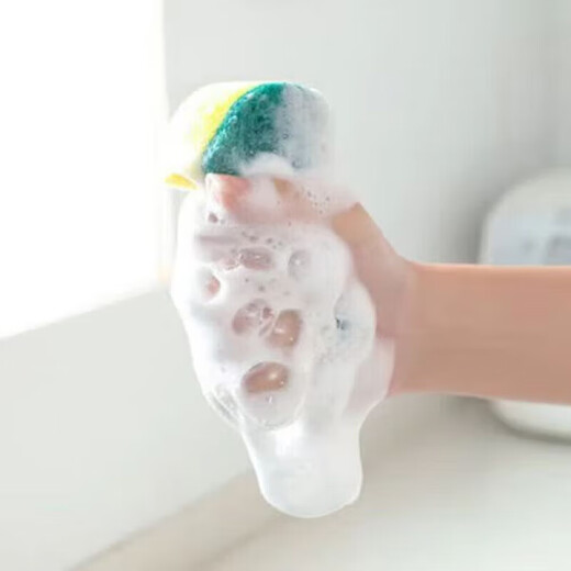 Dishwashing sponge block, scouring pad, kitchen cleaning artifact, double-sided durable thickened dishcloth, magic sponge wipe for pots, right-angle sponge wipe (3 pieces)