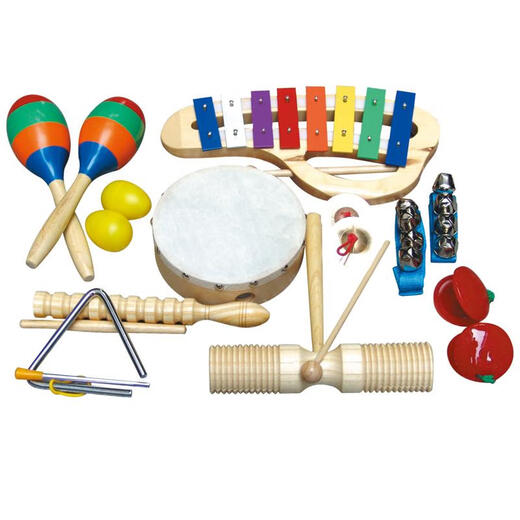 ORFF Early Education Musical Instrument Set École primaire Percussion Instrument combinaison Musique d'enfants Enseignement Aids Musique Éclaircissement Enseignement Toys 100 pièces Set Autre quantité