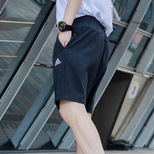 阿迪达斯 （adidas）短裤男2025夏季新款透气梭织速干五分裤IC9392 IC9756/针织 L 155-175斤
