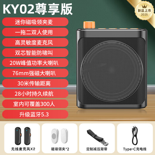 Good Shepherd Wireless Lavalier Wheat Bee Amplifier Teacher's Special Teaching Lecture Lavalier Magnetic Microphone Tour Guide Explains Outdoor Portable Megaphone Audio Teacher's Day Gift