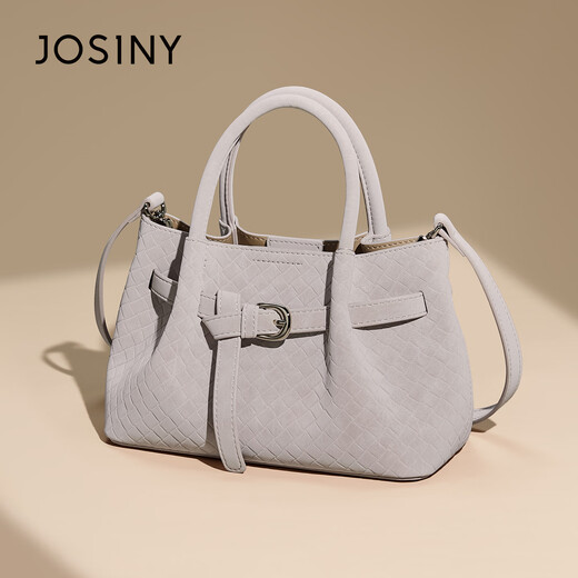 ZhuoSini Boston Bag Casual Braided Temperature Tote Bag European and American Style Crossbody Bag Qixi Fashionable and Versatile Light Purple