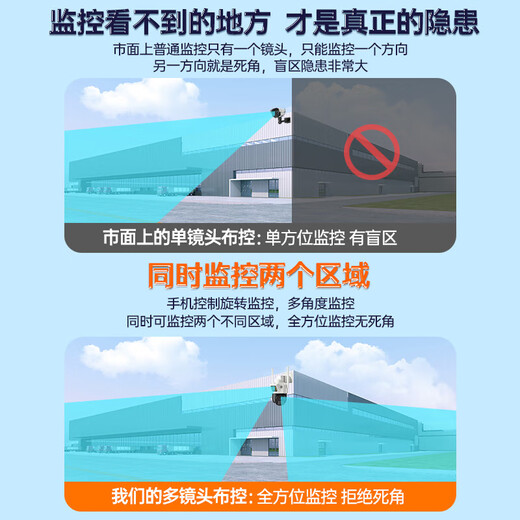 科世奇1600万超清双摄家用摄像头无线wifi手机远程监控器360度无死角带夜视全景语音室外高清户外防水 30天免费循环录像卡 wifi款（手机远程+移动跟踪+语音对讲）