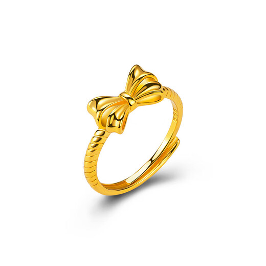 Shixi ancient Vietnamese sand gold bow ring for women with adjustable opening 999 simulated fake gold solid frosted gift box bow live sand gold ring. The main picture and video are all real shots. If not matched, refunds are guaranteed.
