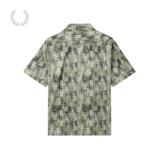 Fred Perry Men's Casual Shirt 2025 Été Bleas Wheat Ear Street Beach Short Shirt Tide M9898 Khl / Olive L