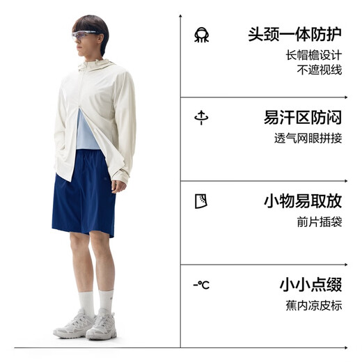
Banana cold skin 3 series men's sun protection clothes skin clothes men's moisture absorption and quick-drying outdoor fishing cool sun protection clothes summer beige white butter blue XL