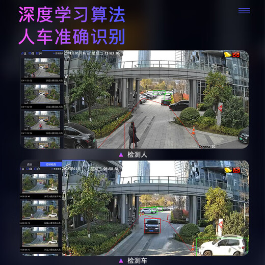 Cámara de vigilancia de HikVision Visión nocturna a todo color 4 millones Interior y al aire libre 2K ultra clara día y noche grabación a todo color Cable de red Poe alimentado por media esfera HK-E2P4L-P 4MM