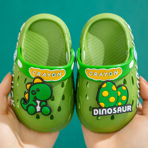 GOTOVAN Dinosaur Baby Croc Shoes 1 Year Old 3 Indoor Waterproof Anti-collision Baotou Children's Slippers Summer Boys Girls Infants Pink 28-29 Sizes Inner Length 17cm About 4-5 Years Old