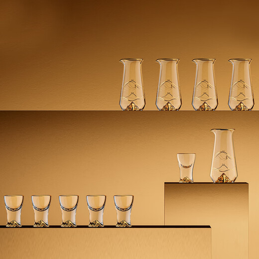 Moutai Cultural Tourism Glazed Wine Glass and Wine Set White Wine Glass Gift Box Gift Shiquan Fuxi Wine Set