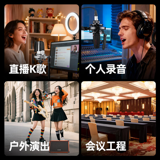 TAKSTAR PM-5 phantom power 48V power supply sound card condenser microphone universal power supply professional microphone power supply special adapter Fantasy Phantom II upgraded version + 3.5 conversion line -